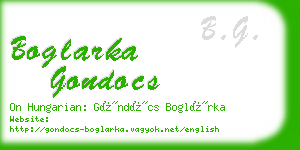 boglarka gondocs business card